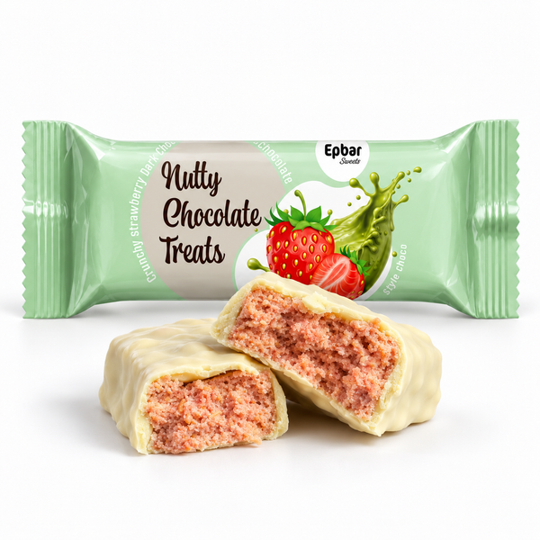 Epbar Sweets braškių ir matcha skonio batonėlių dėžutė „Tokyo style“, 25x25 g