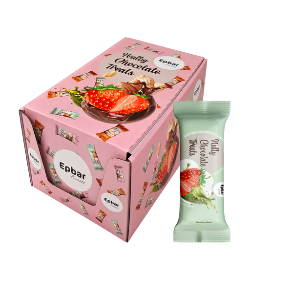 Epbar Sweets braškių ir matcha skonio batonėlių dėžutė „Tokyo style“, 25x25 g