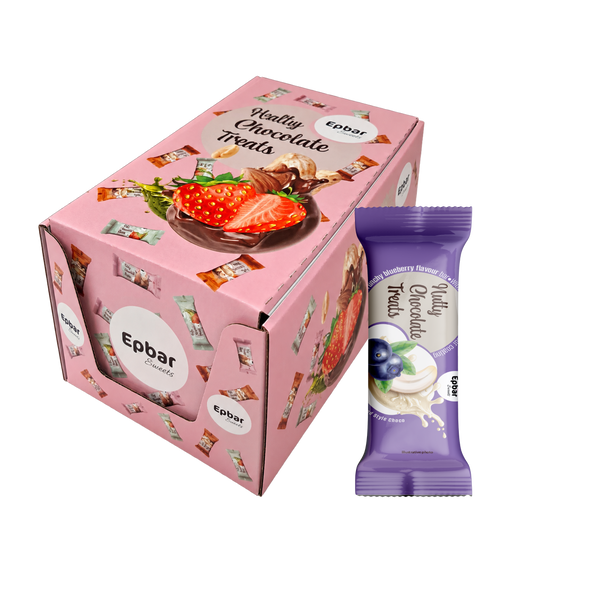 Epbar Sweets mėlynių skonio batonėlių dėžutė "Lapland style", 25x25g