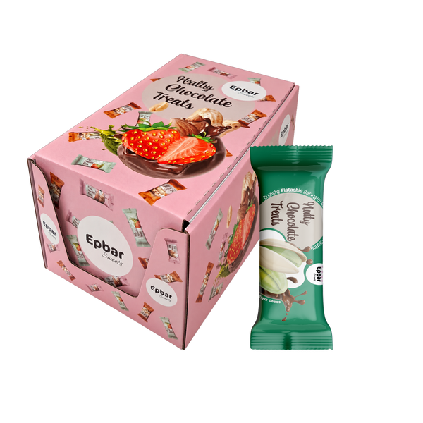 Epbar Sweets pistacijų skonio batonėlių dėžutė „Arizona style“, 25x25 g