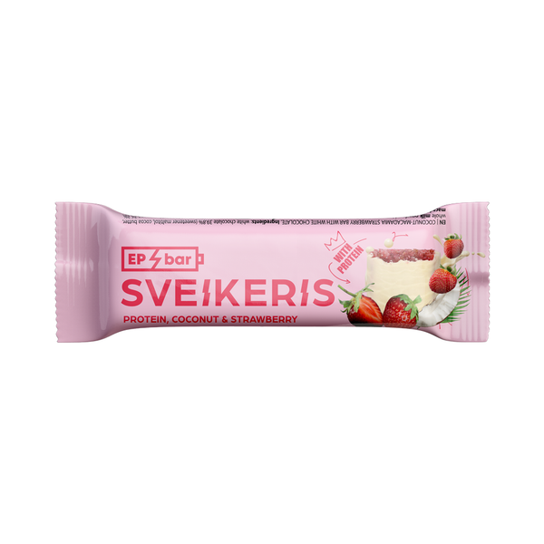 Baltyminis braškinis SVEIKERIS, 50 g