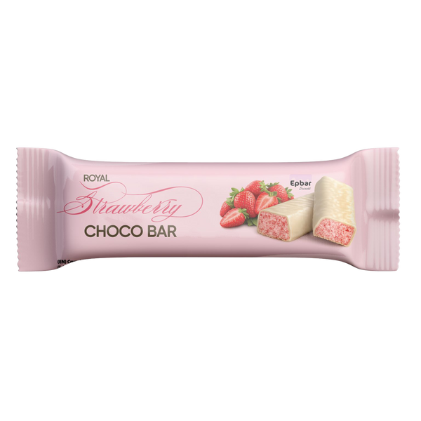 Epbar Sweets traškus braškių skonio batonėlis, 50g