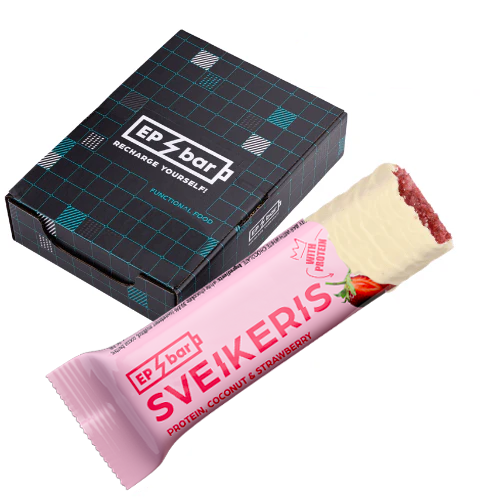 Baltyminis braškinis SVEIKERIS, 10vnt.